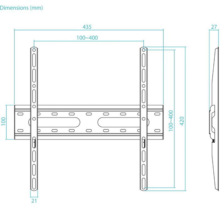 Tooq Soporte Fijo de Pared LP1072F-B para TV de 32-70 pulgadas